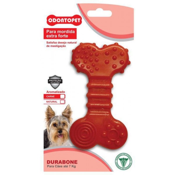 Brinquedo Odontopet Osso Dura Flat Nylon para Cães até 7kg