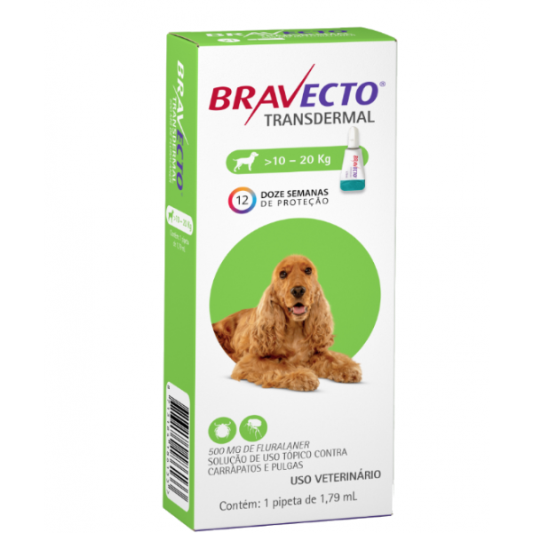 Antipulgas e Carrapatos MSD Bravecto Transdermal para Cães de 10 a 20 kg