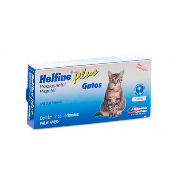 Vermífugo Helfine Plus Gatos 2 Comprimidos