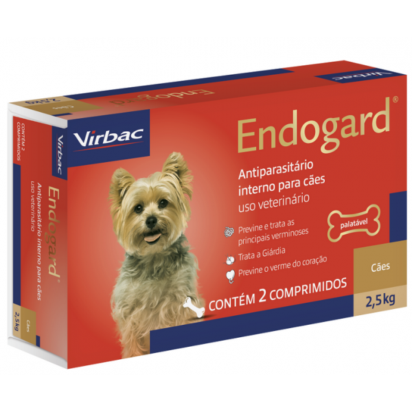 Vermífugo Virbac Endogard para Cães até 2,5 Kg 