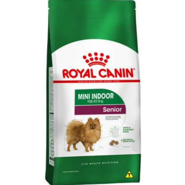  Ração Seca Royal Canin Mini Indoor Senior para Cães de Raças Pequenas com 8 Anos ou mais