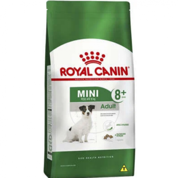Ração Royal Canin Mini Adult 8+ para Cães Adultos de Raças Pequenas com 8 Anos ou mais 1Kg