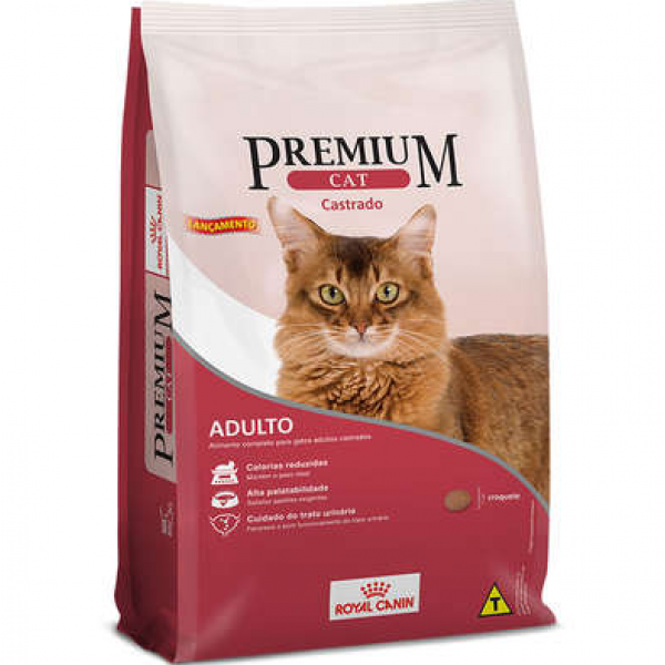 Ração Royal Canin Premium Cat para Gatos Adultos Castrados 500g