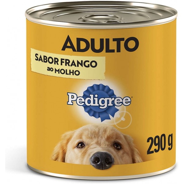 Ração Úmida Pedigree Lata Frango ao Molho para Cães Adultos - 290 g 