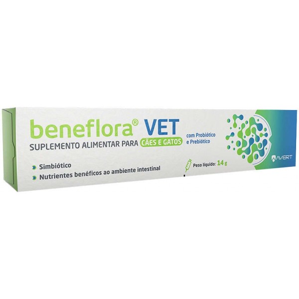 Suplemento Alimentar Avert Beneflora VET para Cães e Gatos 
