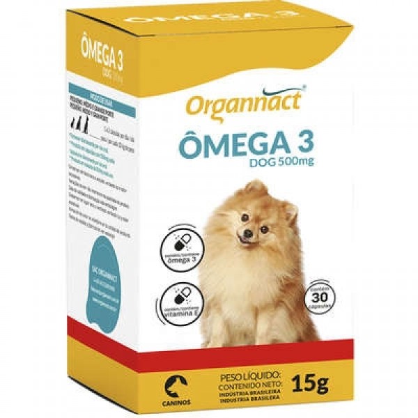Suplemento Vitamínico Organnact Omega 3 Dog 500 